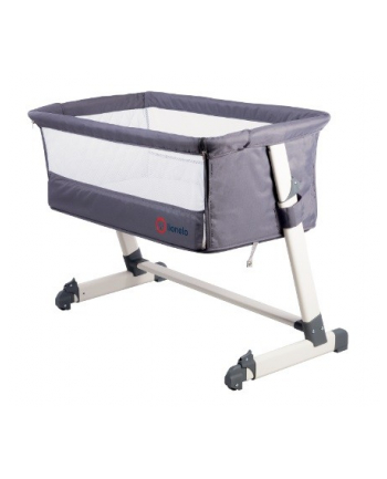 lionelo Łóżeczko dostawne Theo ciemny szary