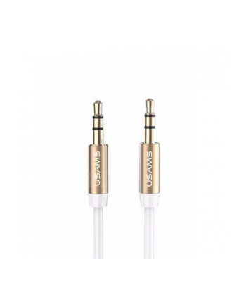 usams Adapter audio jack 3,5mm - 3,5mm YP-01 1m biały