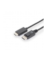 assmann Kabel adapter DisplayPort 1.2 z zatrzaskiem 4K 60Hz UHD Typ DP/HDMI A M/M czarny 1m - nr 15