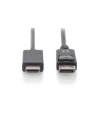 assmann Kabel adapter DisplayPort 1.2 z zatrzaskiem 4K 60Hz UHD Typ DP/HDMI A M/M czarny 1m - nr 24