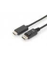 assmann Kabel adapter DisplayPort 1.2 z zatrzaskiem 4K 60Hz UHD Typ DP/HDMI A M/M czarny 2m - nr 1