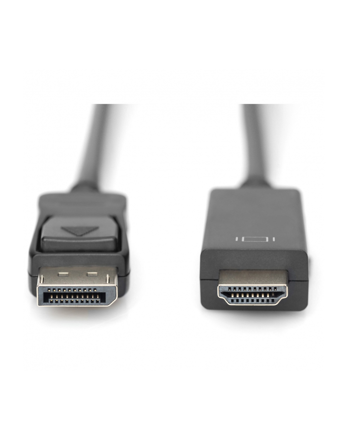 assmann Kabel adapter DisplayPort 1.2 z zatrzaskiem 4K 60Hz UHD Typ DP/HDMI A M/M czarny 2m główny