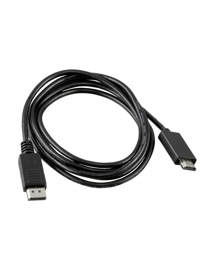 assmann Kabel adapter DisplayPort 1.2 z zatrzaskiem 4K 60Hz UHD Typ DP/HDMI A M/M czarny 2m główny