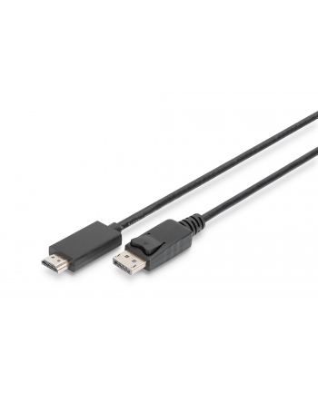 assmann Kabel adapter DisplayPort 1.2 z zatrzaskiem 4K 60Hz UHD Typ DP/HDMI A M/M czarny 2m