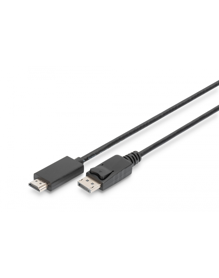 assmann Kabel adapter DisplayPort 1.2 z zatrzaskiem 4K 60Hz UHD Typ DP/HDMI A M/M czarny 2m główny