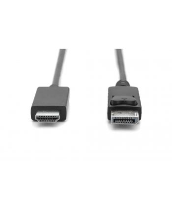 assmann Kabel adapter DisplayPort 1.2 z zatrzaskiem 4K 60Hz UHD Typ DP/HDMI A M/M czarny 2m