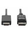 assmann Kabel adapter DisplayPort 1.2 z zatrzaskiem 4K 60Hz UHD Typ DP/HDMI A M/M czarny 2m - nr 43
