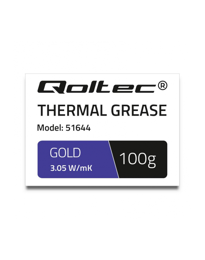 qoltec Pasta termoprzewodząca | 3.05W/m-K | 100g | złota główny