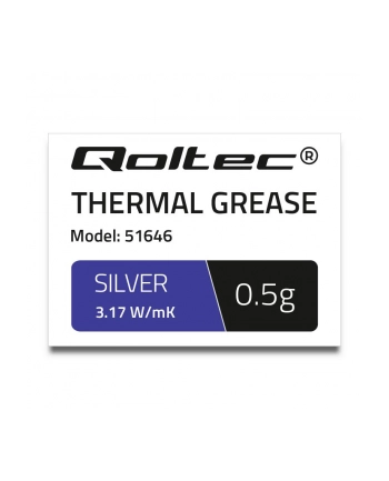qoltec Pasta termoprzewodząca | 3.17W/m-K | 0,5g | srebrna