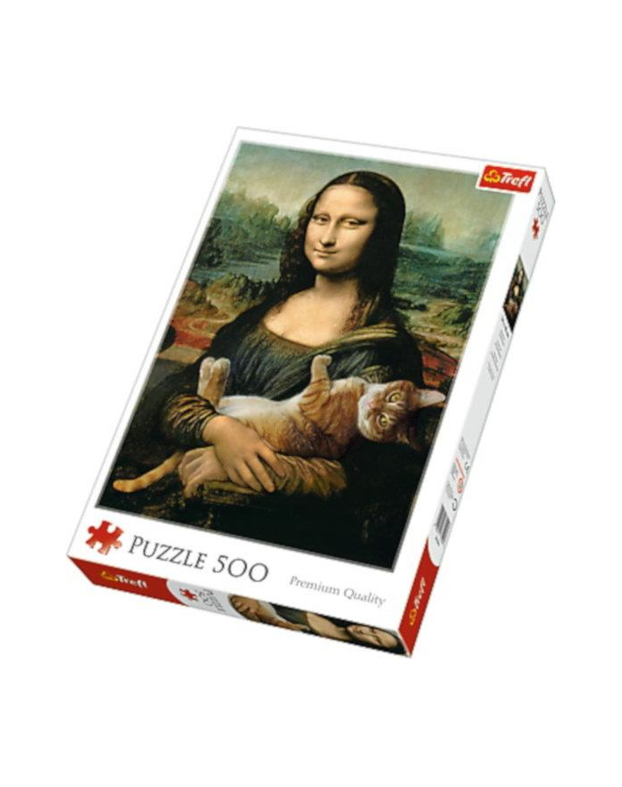Puzzle 500el Mona Lisa i kot Mruczek 37294 TREFL główny