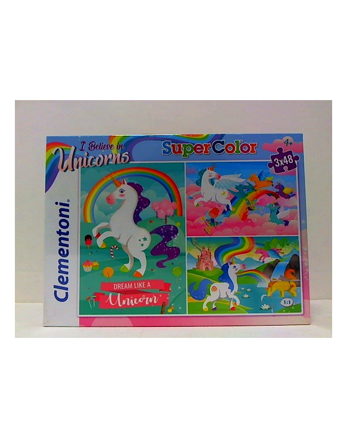 Clementoni Puzzle 3x48el I Believe in Unicorns 25231 główny