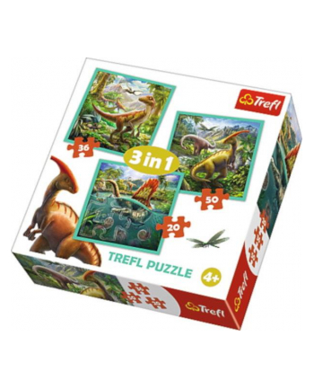 Puzzle 3w1 Niezwykły świat dinozaurów 34837 TREFL