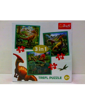 Puzzle 3w1 Niezwykły świat dinozaurów 34837 TREFL