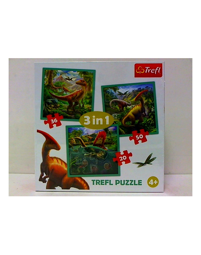 Puzzle 3w1 Niezwykły świat dinozaurów 34837 TREFL główny