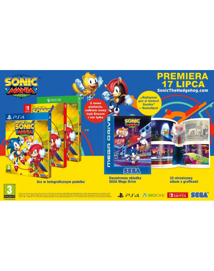 cenega Gra NS Sonic Mania Plus główny