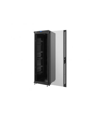 Szafa stojąca Rack 19 37U 600x800mm czarna (drzwi szklane LCD)