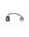 Moduł Keystone USB 2.0 z kablem 16cm, łącznik do gniazd i pustych paneli, żeński/męski, czarny - nr 17