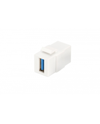 Moduł Keystone USB 3.0, łącznik do gniazd i pustych paneli, żeński/żeński, biały