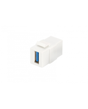Moduł Keystone USB 3.0, łącznik do gniazd i pustych paneli, żeński/żeński, biały