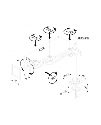 TV SET ACC DESK MOUNT SILVER/10-30'' FPMA-D930 NEWSTAR
