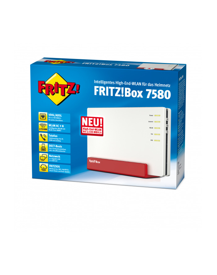 AVM Fritz! Box WLAN 7580 Dualband VDSL VOIP 20002761 główny