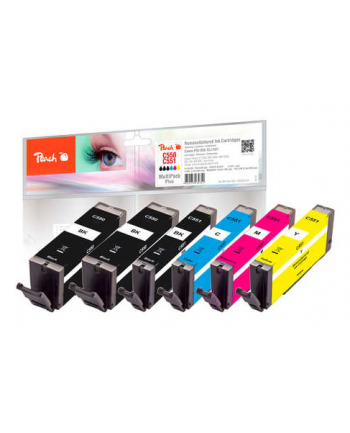 Tusz PEACH Canon PGI-550/CLI-551, REM, Multi-Plus, PI100-328 2x bk,1x Tusz each