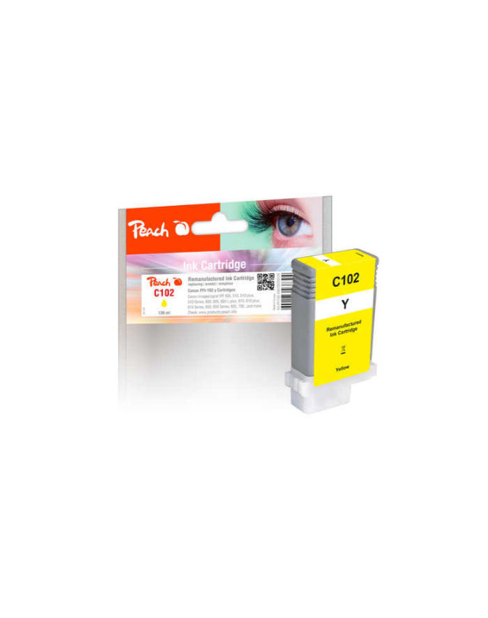 Tusz PEACH PI100-348 Canon 29952630, PFI-102 | yellow główny