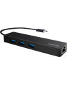 LOGILINK- Hub USB-C 3.1, 3-portowy + adapter gigabitowy, Ultra Slim, czarny - nr 4
