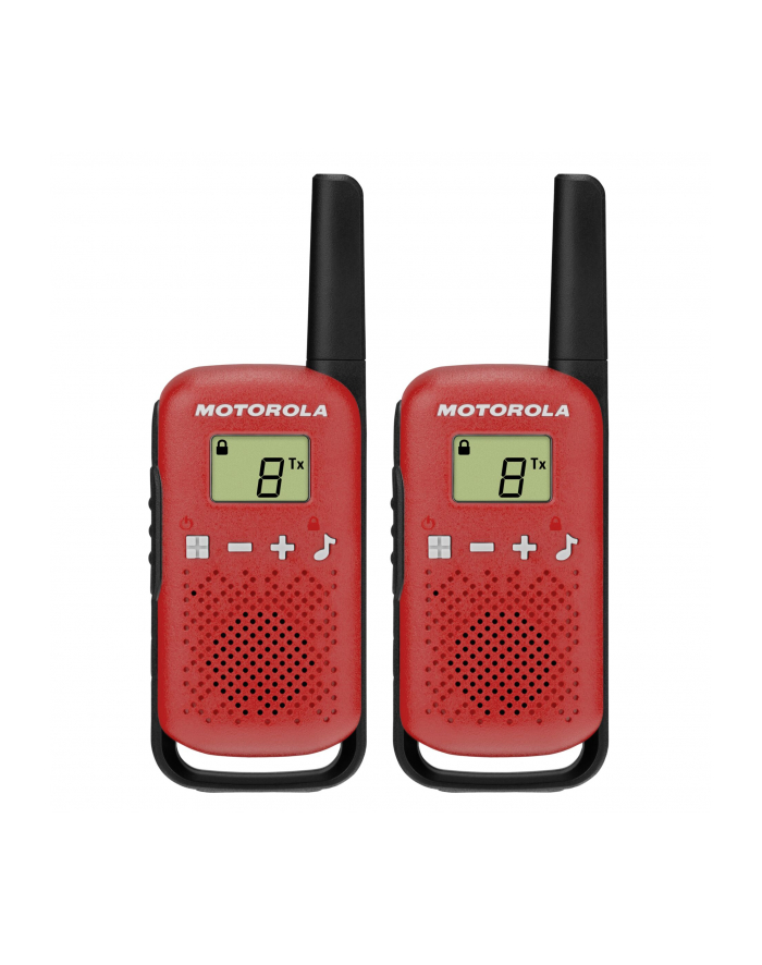 Motorola T42 Krótkofalówka, (Walkie-Talkie), 4 km, Czerwona główny