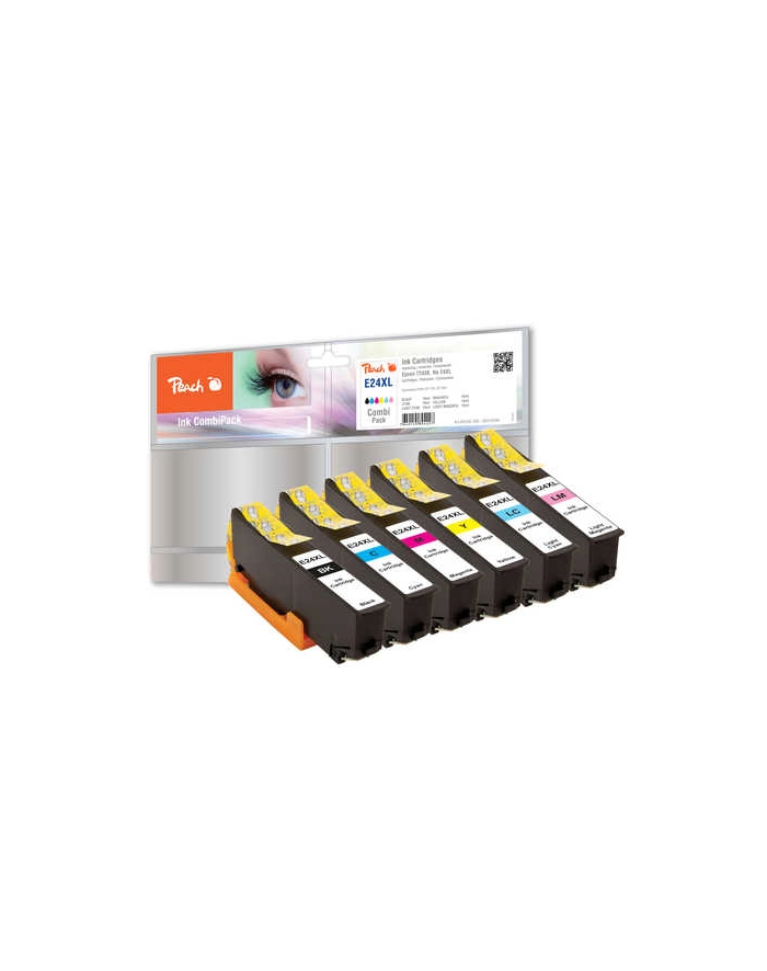 Tusz PEACH PI200-256 Epson T2438, No 24XL MultiPack | bk, c, m, y, lc, lm główny