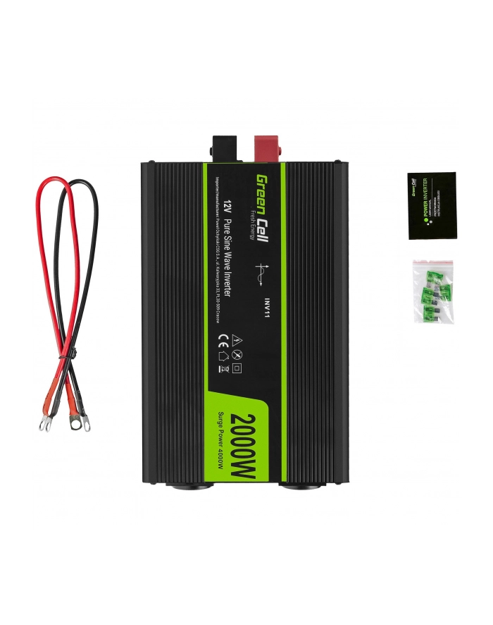 Przetwornica Napiecia Green Cell ® 12V do 230V, 2000W/4000W Czysta sinusoida główny