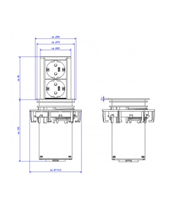 Bachmann Elevator safety socket 2x - power port - aluminum