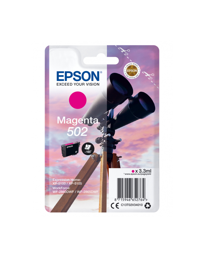 Epson - magenta 502 - C13T02V34010 główny