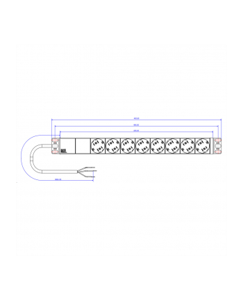 Bachmann IT PDU Basic 333.416 - gray - 8 port nr 1