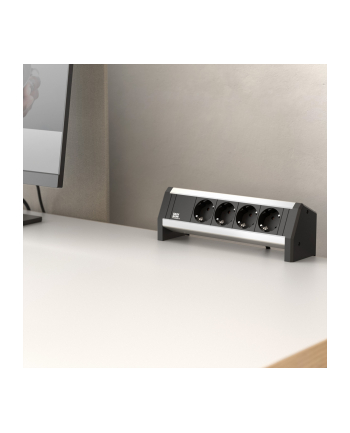 Bachmann DESK 1 339.1000 - black / silver - 4 socket strip nr 2