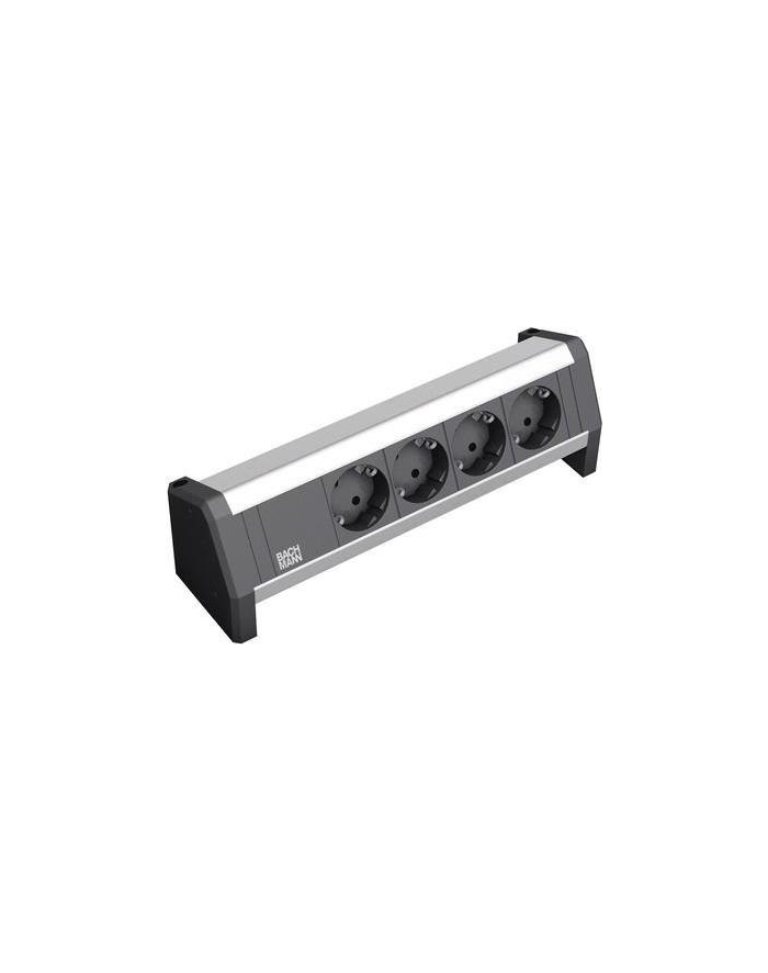 Bachmann DESK 1 339.1000 - black / silver - 4 socket strip główny