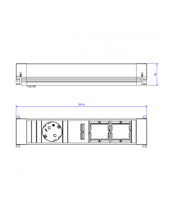 Bachmann 916.0041 - black / gray - 1x PG socket - 2x USB - 2x custom module, medium