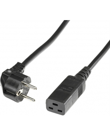Bachmann IEC cable - black - 3 meters - plug angled