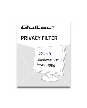 qoltec Filtr prywatyzujący RODO | 22 cale | 16:10