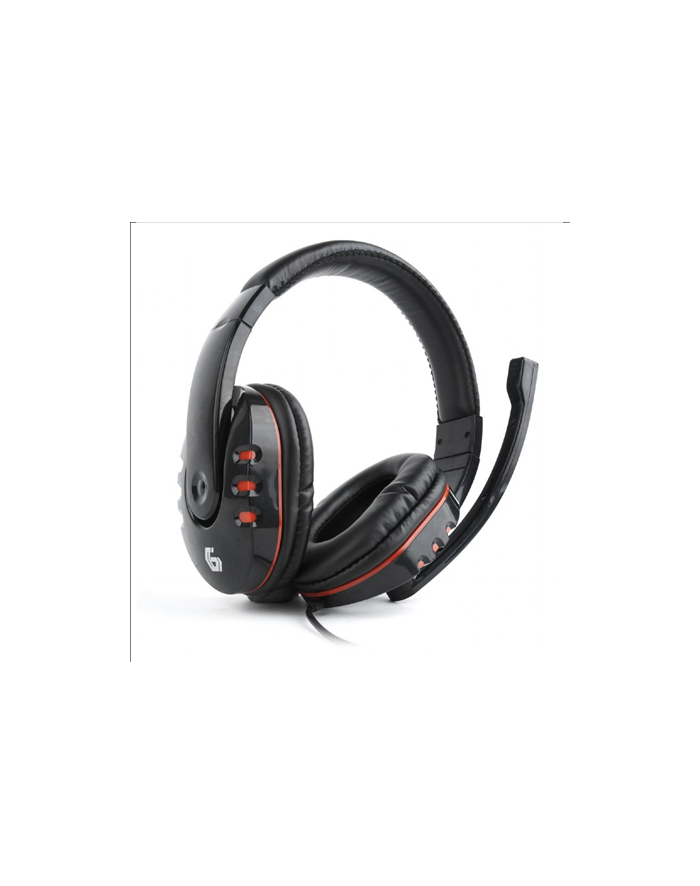 Gembird Gaming headset with volume control, glossy black główny