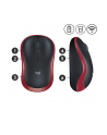 Wireless optical mouse LOGITECH M185, Red, USB - nr 39