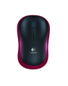 Wireless optical mouse LOGITECH M185, Red, USB - nr 42