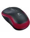 Wireless optical mouse LOGITECH M185, Red, USB - nr 3