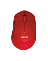 Wireless optical mouse LOGITECH M330 Silent Plus, Red, USB - nr 1