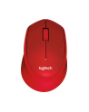 Wireless optical mouse LOGITECH M330 Silent Plus, Red, USB - nr 81