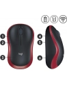 Wireless optical mouse LOGITECH M185, Red, USB - nr 26