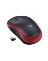 Wireless optical mouse LOGITECH M185, Red, USB - nr 3