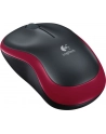 Wireless optical mouse LOGITECH M185, Red, USB - nr 50