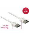 DELOCK HDMI-Kabel HighSpeed Ethernet A->A 4K 3D 0,50m weiß - nr 2