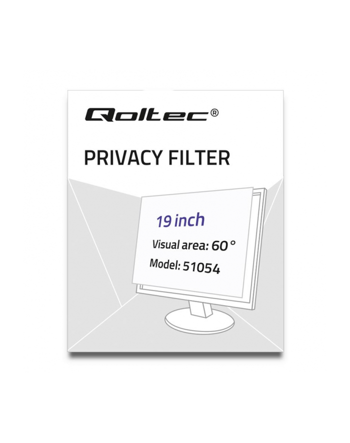 qoltec Filtr prywatyzujący RODO | 19 cali | 16:10 główny